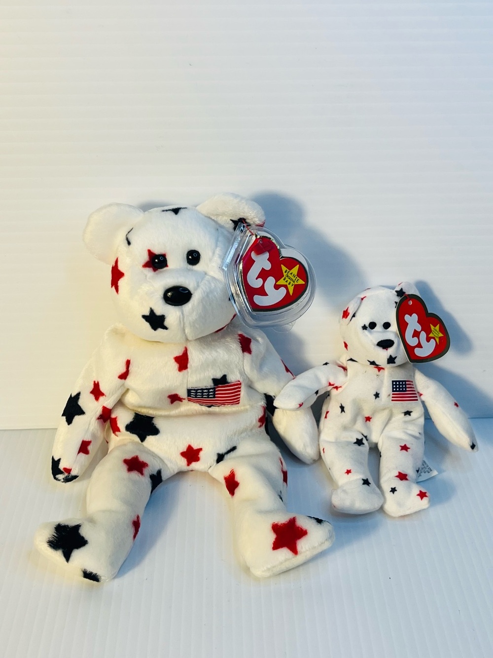 Ty Beanie Babies Glory the Bear Plush & Teeny Beanie New